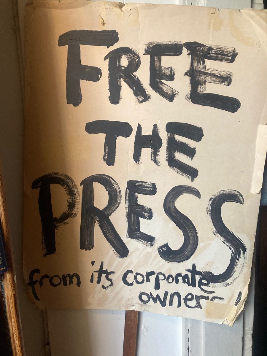 Karin_Goodwin's tweet photo. This sign - hidden away in San Francisco's iconic City Lights bookshop - is for my fellow Ferrets @FerretScot. Looking forward to getting back to the day job next week. #ownthemedia https://t.co/SqDK9X6DIH