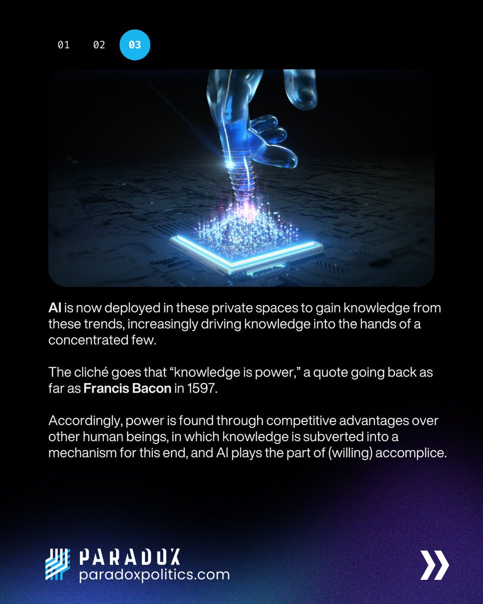 Is Artificial Intelligence Privatizing Knowledge?⬇️

Read the full story:
paradoxpolitics.com/2023/05/is-art…

#AI #ArtificialInteligence #Philosophy