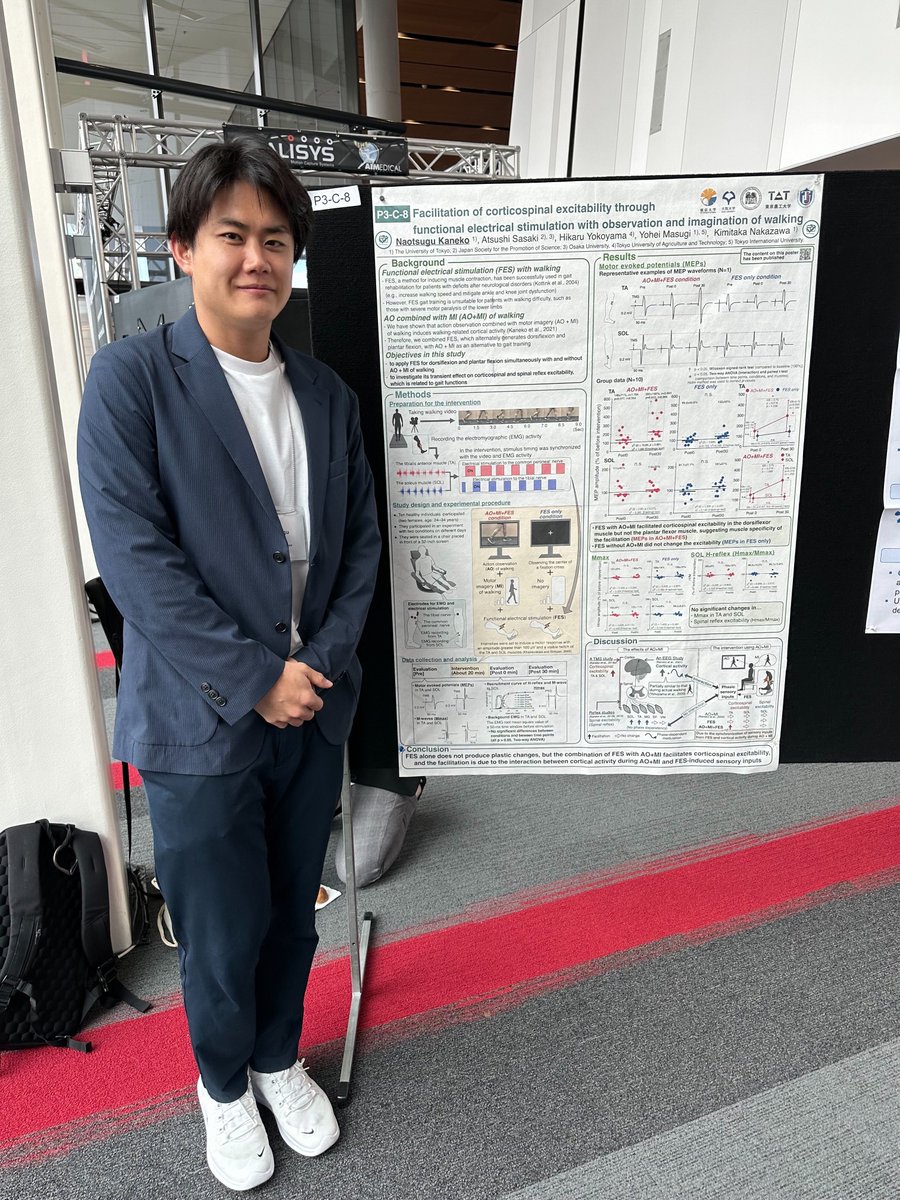 NakazawaLab's tweet photo. 7/9~13にInternational Society of Posture and Gait Research (@ISPGR )の学術集会がブリスベン(オーストラリア)にて行われました。
中澤研究室からは助教の金子先生、D1の高橋さんが参加し、ポスター発表を行いました。
#ISPGR2023 #ISPGR https://t.co/4DN1TW1834