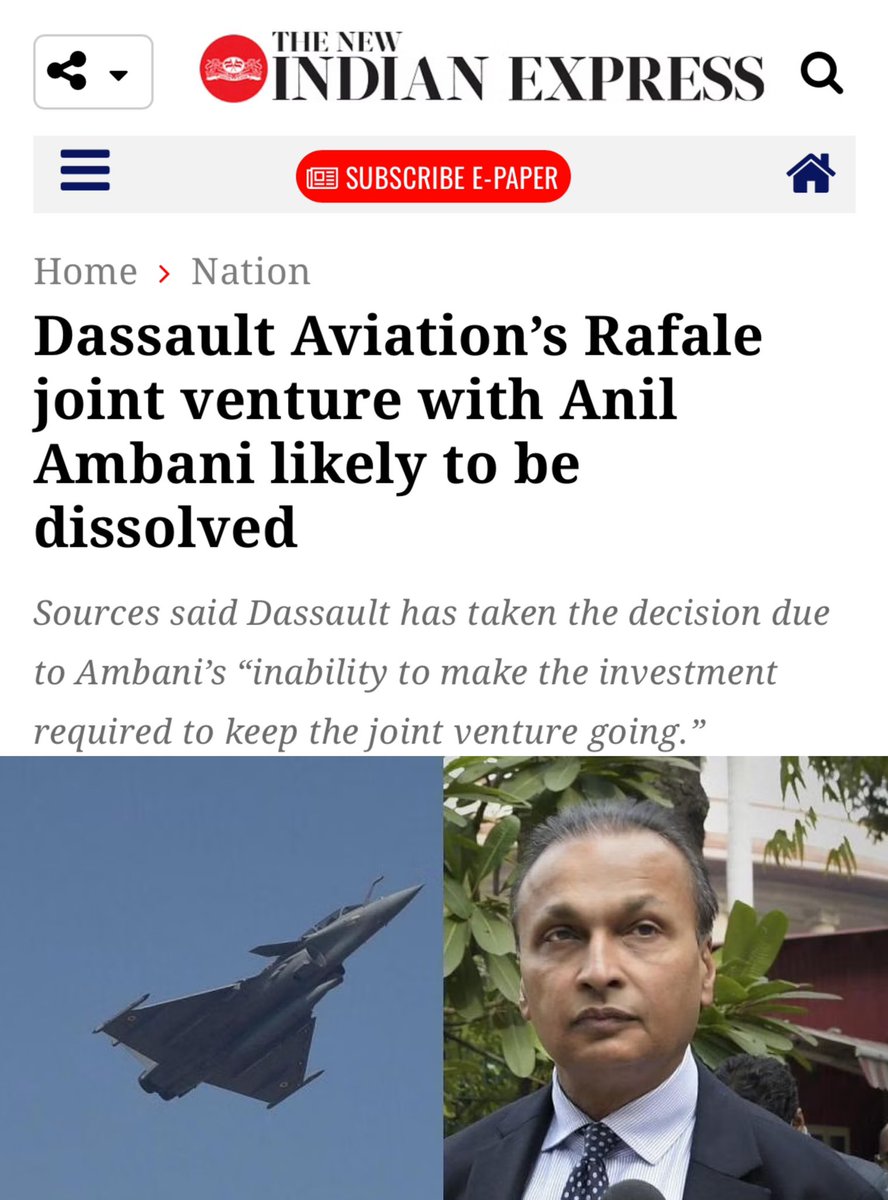 vijaythottathil's tweet photo. Deal should have been with HAL but Pradhan Sevak bullied for Reliance and now see the outcome! 

Remember he just boarded to France today and likely there will be new deal for Noida channels to drumbeat, let’s see who will get the new deal? 
Did Adani register any new company in last few weeks ??