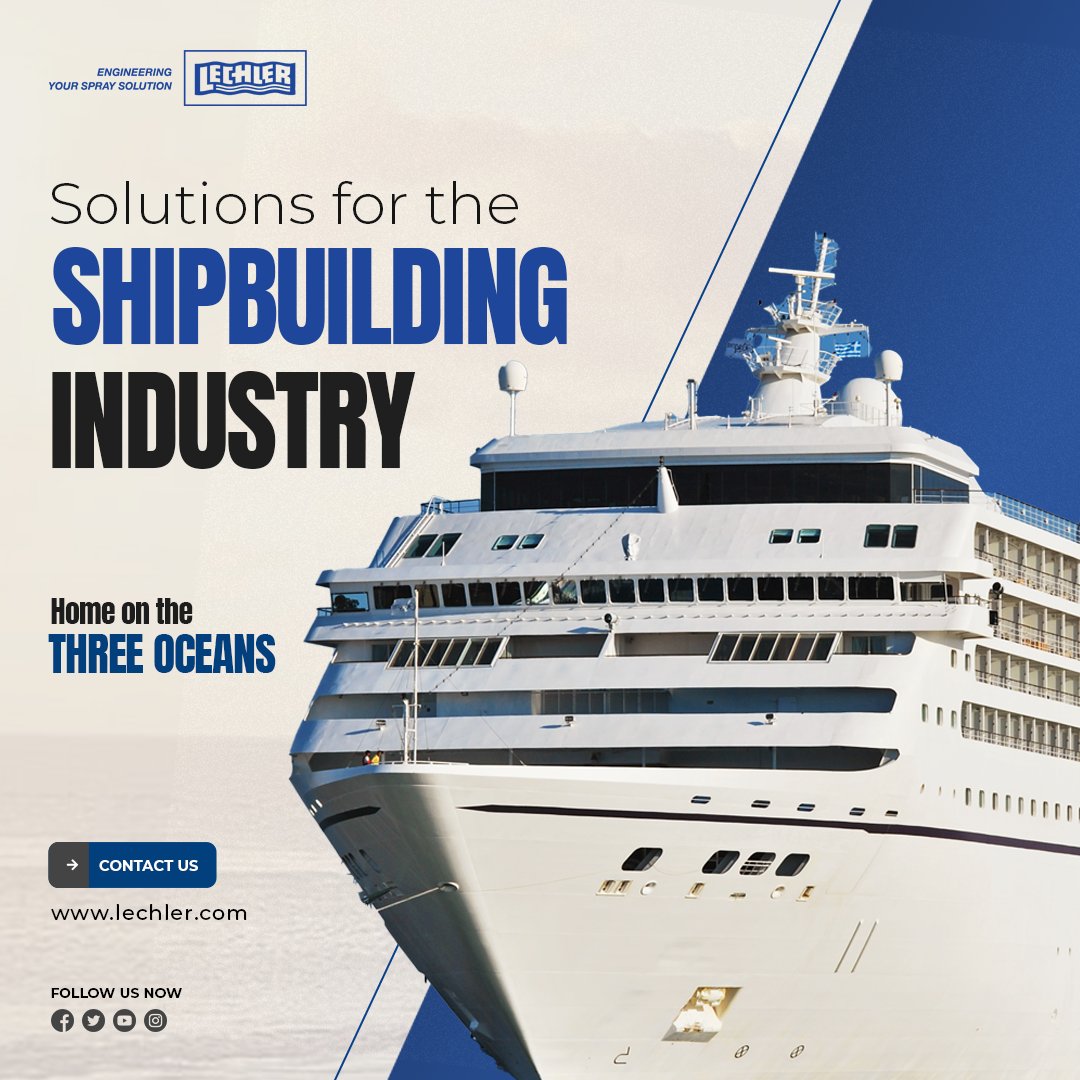 Leveraging decades of experience, we assist renowned shipyards in enhancing the safety and efficiency of various types of vessels.

Learn More: lechler.com/de-en/industry…

#shipbuilding #gastanks #cleaning #shipyards  #shipbuildingindustry #cruise #lechler #precisión #lechlerindia