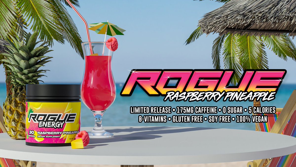 TheRogueEnergy's tweet photo. 😎⛱️NEW FLAVOR ALERT

Raspberry Pineapple #RogueEnergy Tubs are HERE!

Grab your tub of this Limited Edition flavor while you still can.

RT and Share this post for a chance to win 1 of 3 tubs we will giveaway of our new flavor!

https://t.co/2hGZmY30ok https://t.co/kVgSs0q8N3