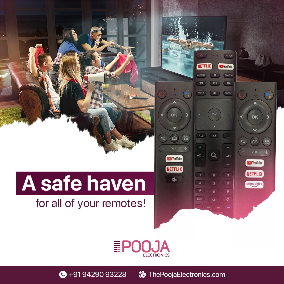 PoojaElectroni3's tweet image. The remote: the most important and convenient tool for any TV addict.
.
#poojaelectronics #TVremote #tvremotecontrol #tvremote #keyboard #keyboardist #gadgets #mobileaccessories #bingewatching #checklist #mastery #peacemaker #controlfreak #keyboardandmouse #mobileaccessoriesindia