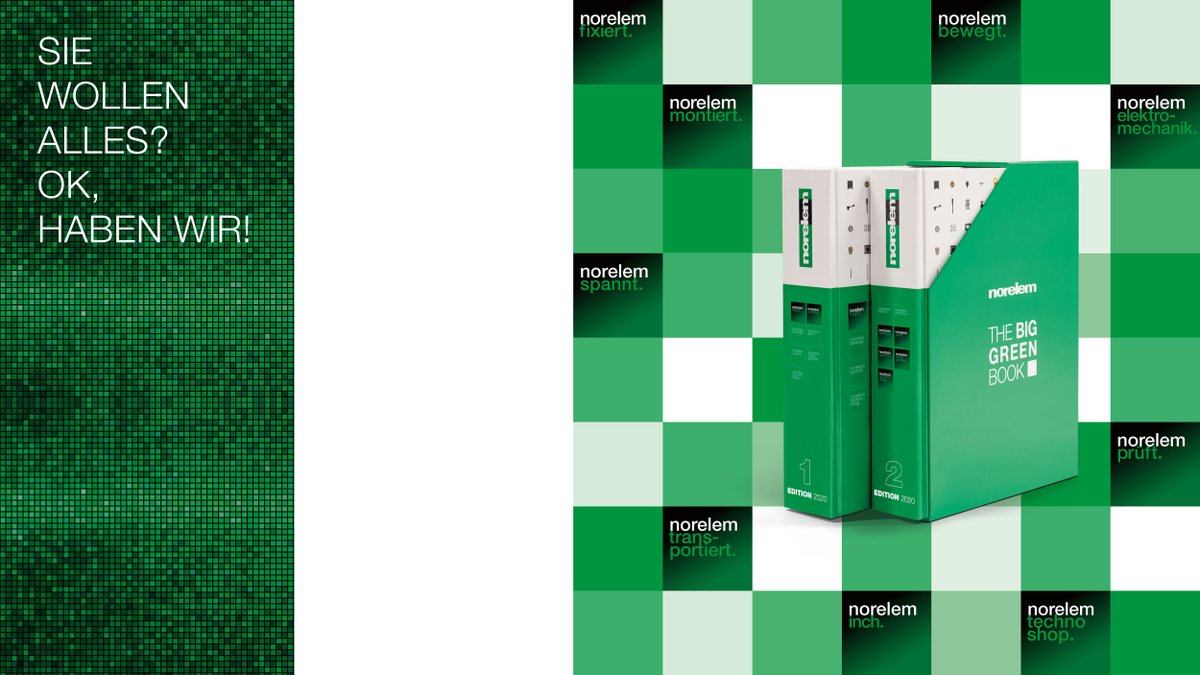 🟢⚪⚫ THE BIG GREEN BOOK ⚫⚪🟢

#norelem #vorteilnormteil #katalog #maschinenbau #anlagenbau #grüneslicht