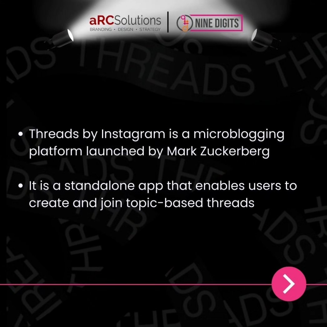 9digitsgoa's tweet photo. Have you tried the new Instagram App, Threads?

Slide through to know some interesting facts about the fastest-growing app in history.⚡️ 

#Threads #InstagramThreads #Instagram #AnInstagramApp #Meta #MarkZuckerberg #AppLaunch #ExploreThreads #9Digits #ARCSolutions https://t.co/c2SMSwqOuX