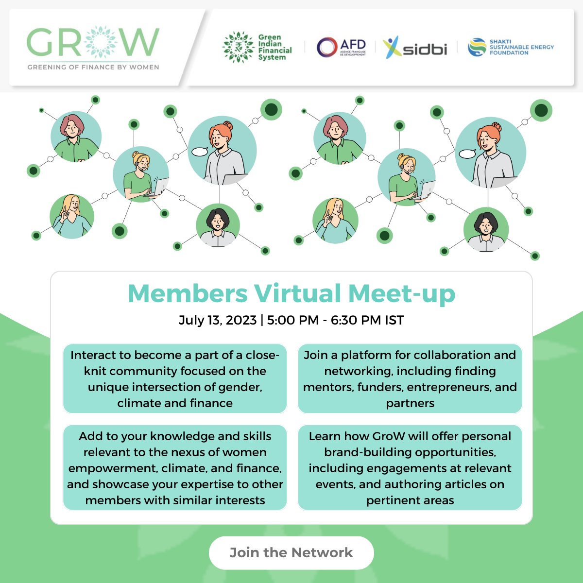 The day has arrived! We are excited to be hosting the first #GroWNetwork Members Virtual Meet-up today at 5:00 PM. 

Learn from inspiring experts, share your solutions to industry problems, and build your network. 

Join the network to attend: bit.ly/GroWWithUs
