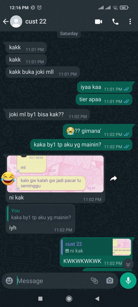 tanyarlfes's tweet photo. Tanyarl
Jokiin rank ❌
Jokiin by1 biar custku jadian sama gebetannya ✅

Tweet aslinya ada di reply yaa
https://t.co/D73D8x5yJK