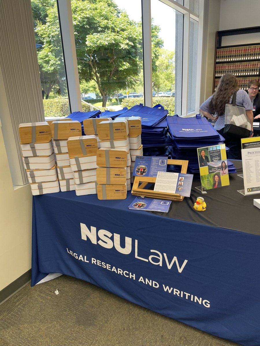 If you are here at the <a href="/ALWD_tweets/">Association of Legal Writing Directors</a> conference, please come to our table and pick up some #NSULawLRW swag. #recipeforsuccess #bentobox #grocerybag #legalwriting #alwd #lwi #alwdconference2023