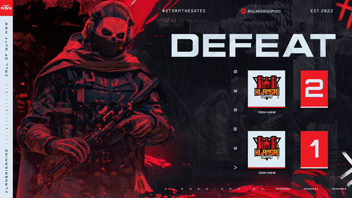 RaphixDesign's tweet photo. Klansai gaming COD MW2 social media revamp 🔥🥵
Client
@KlanSaiGaming 
#StormTheGates

#raphixdesign #bannerdesign #esportsbannerdesign #esportsdesign #designtwitter #socialmediadesign #esportsheaderdesign #coverartdesign #commissionwork #codbanner #branding #esportswork #eSports https://t.co/ja3o3V7ejF