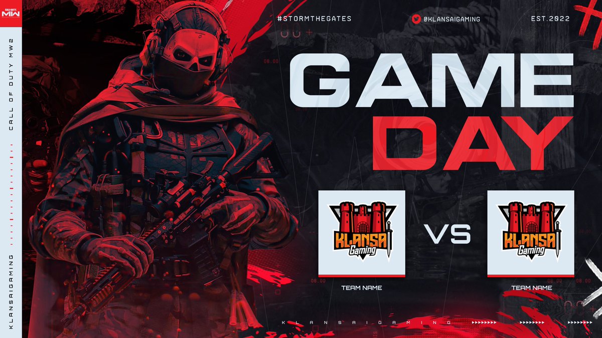 RaphixDesign's tweet photo. Klansai gaming COD MW2 social media revamp 🔥🥵
Client
@KlanSaiGaming 
#StormTheGates

#raphixdesign #bannerdesign #esportsbannerdesign #esportsdesign #designtwitter #socialmediadesign #esportsheaderdesign #coverartdesign #commissionwork #codbanner #branding #esportswork #eSports https://t.co/ja3o3V7ejF