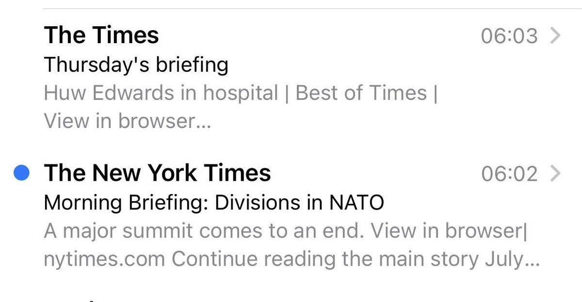 What’s happened to the UK media? Compare The Times of London’s top story with the New York Times. A sad state of affairs.