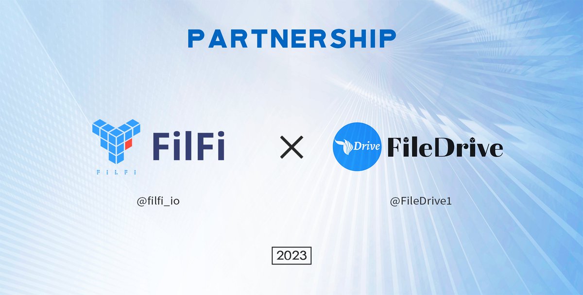 filfi_io's tweet photo. 🫂Together, we will work with @FileDrive1, exploring new avenues of #Filecoin.🔥
🚀#FileDrive is a #Web3 storage services provider. 💾The storage infrastructure and applications provided by FileDrive Labs bring a wide range of benefits to #distributed #storage.🌐 https://t.co/P19SjnJUaD