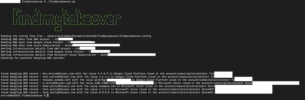 Anastasis_King's tweet image. 🔎 findmytakeover

Scans AWS, Azure, and Google Cloud for dangling DNS records and potential subdomain takeovers

#CloudSec #cybersecurity