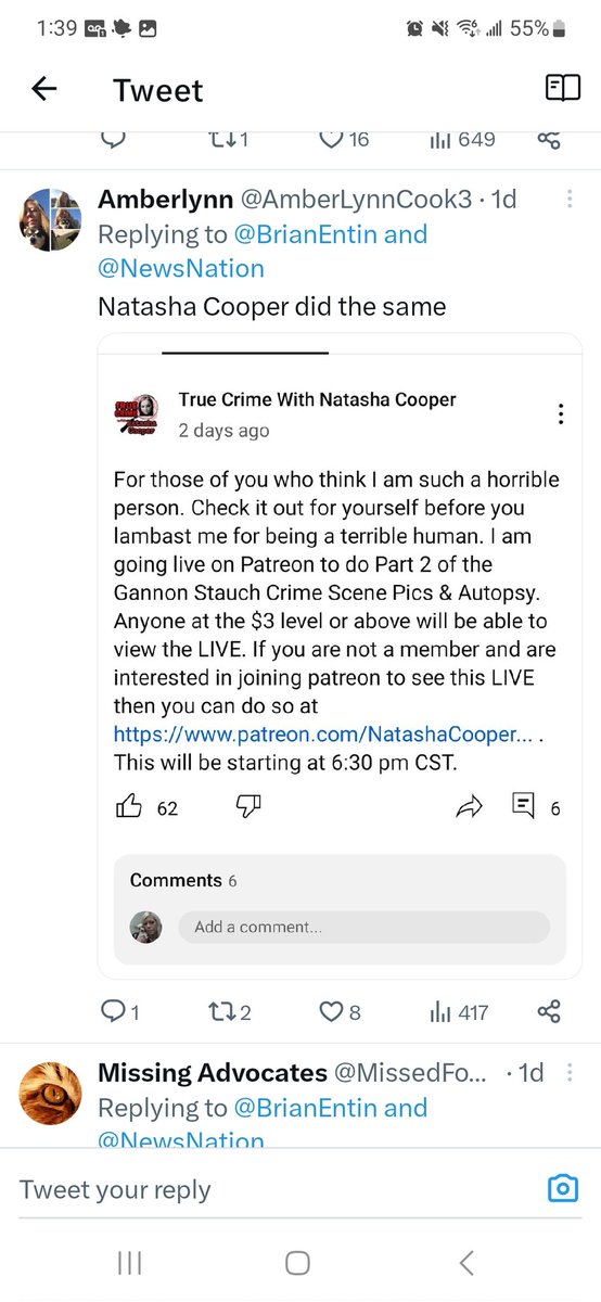TCChroniclesLB's tweet photo. #GannonStauch another #zavgirl #truecrime #natashacooper Why are they allowed to revictimize this poor child and his parents and FOR A FEE!! Are you effing kidding me?? Some things just need to stay private. Just bc you CAN doesn't mean you always SHOULD smh have a little class https://t.co/or0XD42IDG