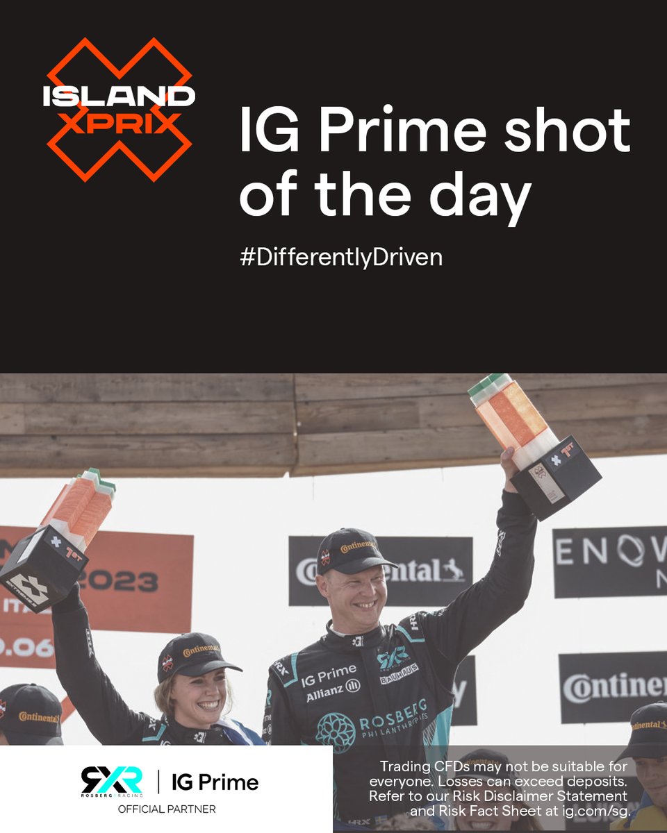 WINNERS! Our partner, @rosbergxracing took the win this past weekend at the Island X Prix in Sardinia, Italy. Here’s our IG Prime Shot of the Day. #DifferentlyDriven