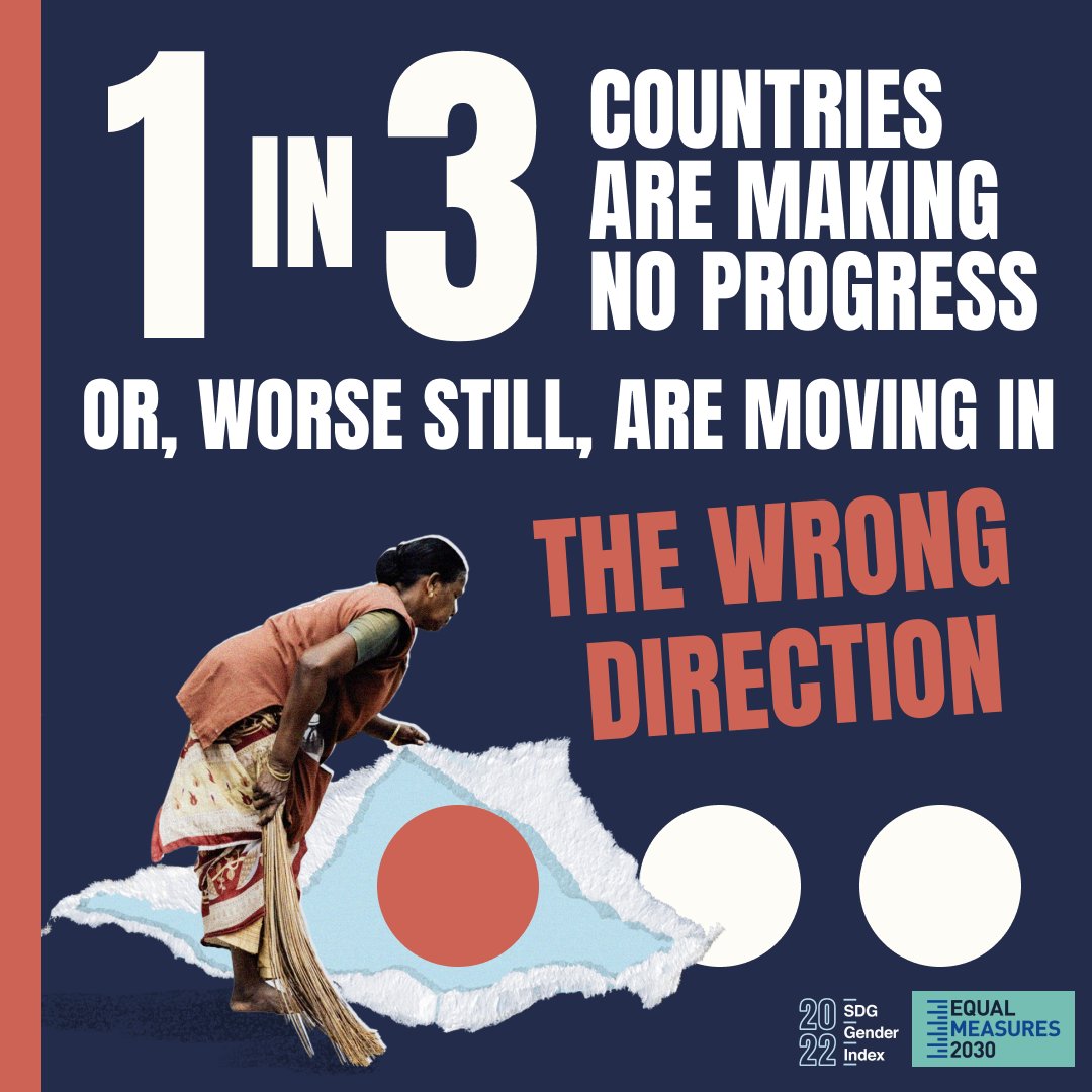 📣 SOUNDING THE ALARM

#DYK that fewer than 1 in 4 countries are making fast progress towards #genderequality?
And a third of countries aren't making any progress at all?
Some are even moving in the wrong direction!

We must act for a #GenderEqualFuture!

bit.ly/EM2030-Index-R…