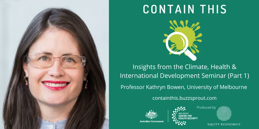 On Contain This, hear from Professor Kathryn Bowen @MCFunimelb, the Australian Lead Author of the Human Health chapter of the latest Intergovernmental Panel on Climate Change (IPCC) report. #ClimateInsights @kathrynjbowen 🔊 containthis.buzzsprout.com