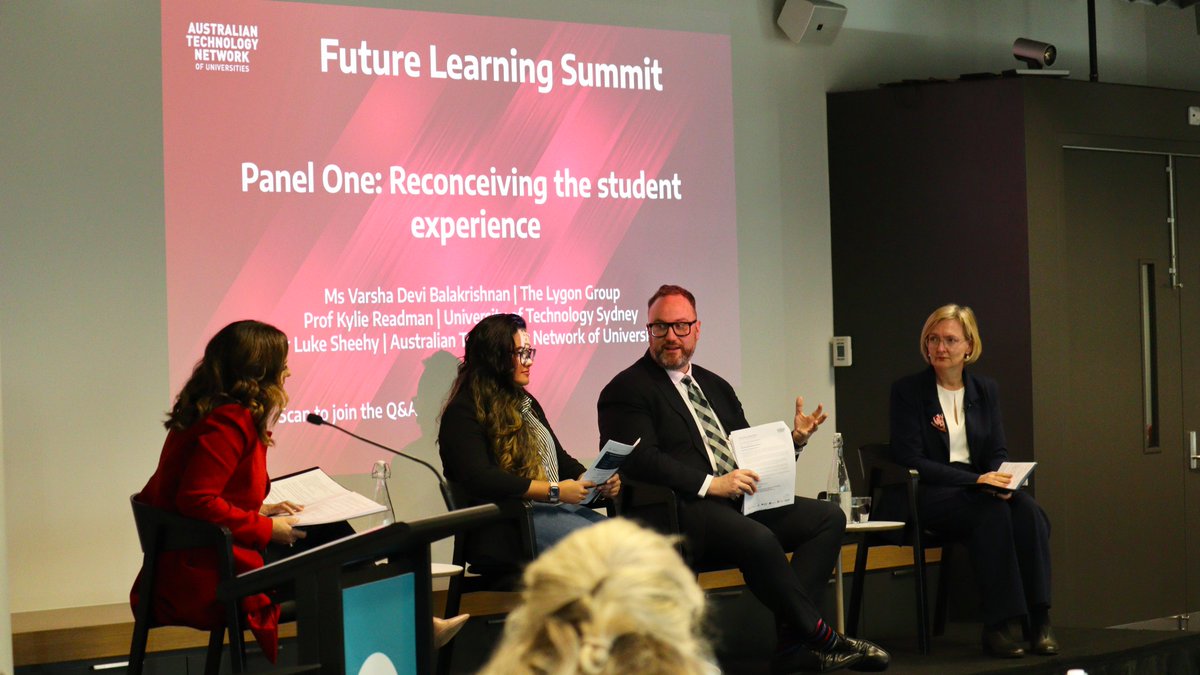 The ATN Future Learning Summit has discussed the student experience on day one @Deakin with @HelenKapalos @LukeSheehyATN @kyliereadman and Varsha Devi Balakrishnan looking into accommodation, academic and wellbeing support, and graduate employability #ATNSummit23 #HigherEd…