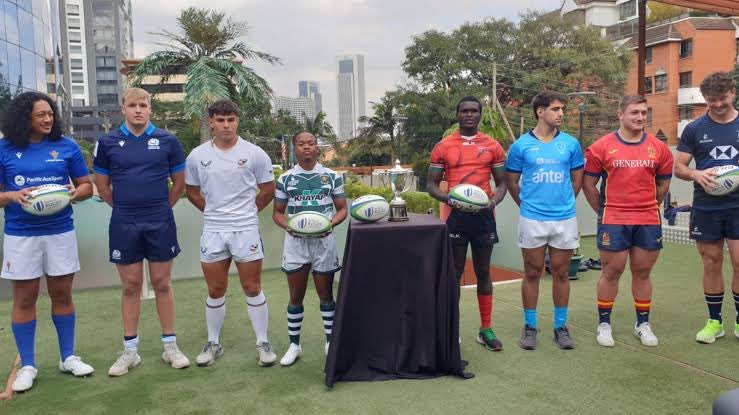 Captains of the eight teams that will take part in the World Rugby Under-20 Trophy that starts this Saturday at the Nyayo National Stadium  

#WorldRugbyU20s