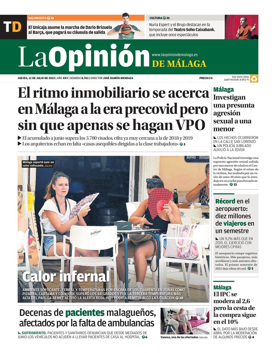 PyTMalaga's tweet photo. Aquí tenéis las portadas de hoy: https://t.co/3QMPlwCVsZ