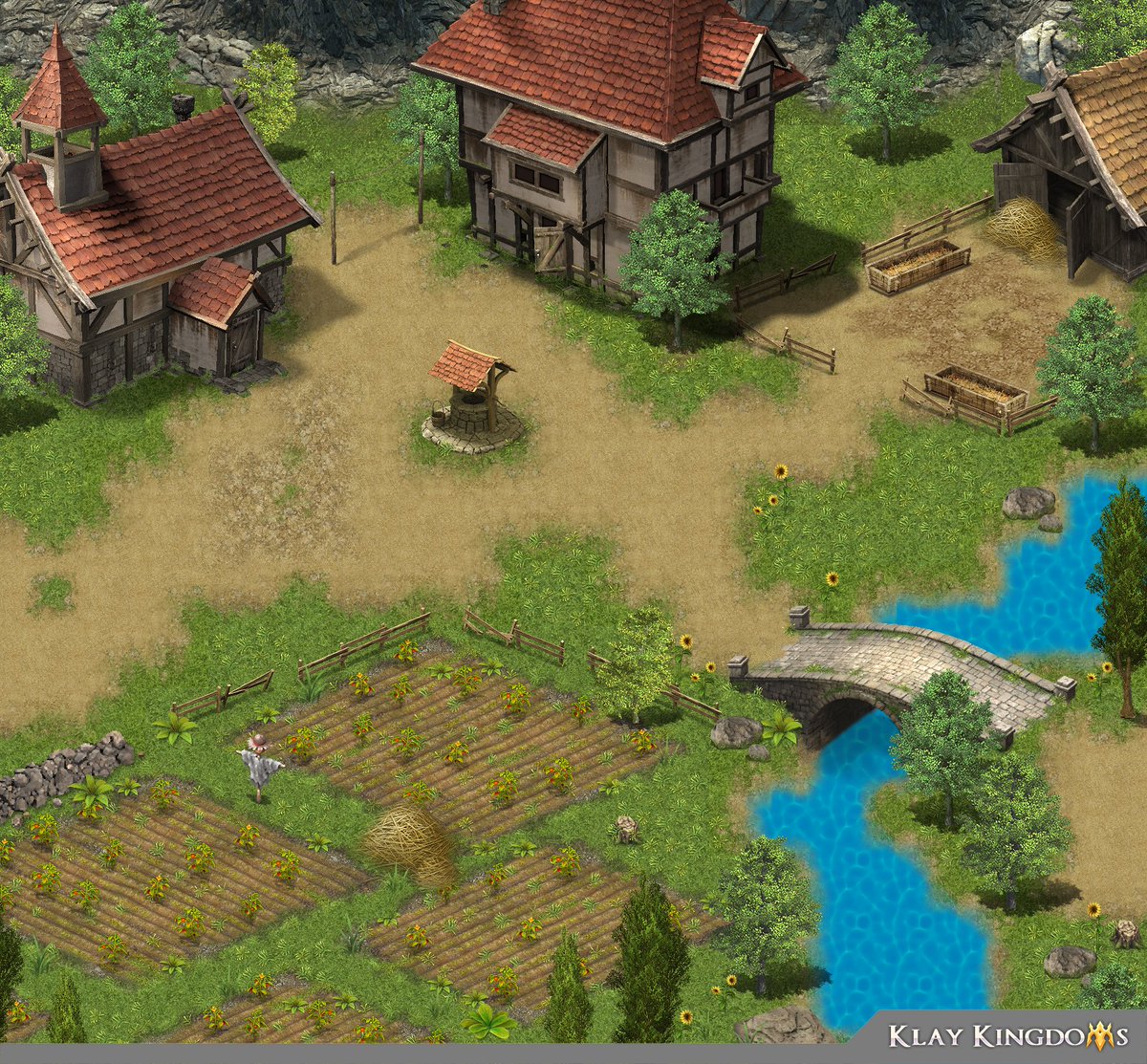 Royal Farmland, where the goddess Arche’s spirit rests. Behold, Royal Farmland is turning into a more lively Middle-Ages farm. Here, Chloe and Olivia always welcome many Brave Souls who come to deposit their LP seeds.