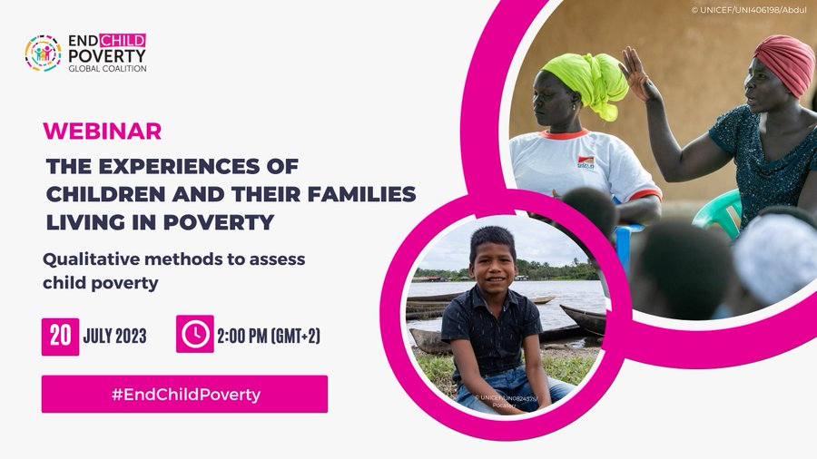 Keetie Roelen (@keetieroelen) on Twitter photo How can #qualitative methods help to gain insight into #childpoverty?
Join this #webinar on 20 July by Global Coalition to End Child Poverty with fantastic line up of speakers <a href="/UNICEFInnocenti/">UNICEF Innocenti</a> <a href="/yloxford/">Young Lives</a> <a href="/UNICEFSocPolicy/">UNICEF Social Policy</a> <a href="/spriglobal/">SPRI Global</a>
Register here: unicef.zoom.us/webinar/regist… How can #qualitative methods help to gain insight into #childpoverty?
Join this #webinar on 20 July by Global Coalition to End Child Poverty with fantastic line up of speakers <a href="/UNICEFInnocenti/">UNICEF Innocenti</a> <a href="/yloxford/">Young Lives</a> <a href="/UNICEFSocPolicy/">UNICEF Social Policy</a> <a href="/spriglobal/">SPRI Global</a>
Register here: unicef.zoom.us/webinar/regist…