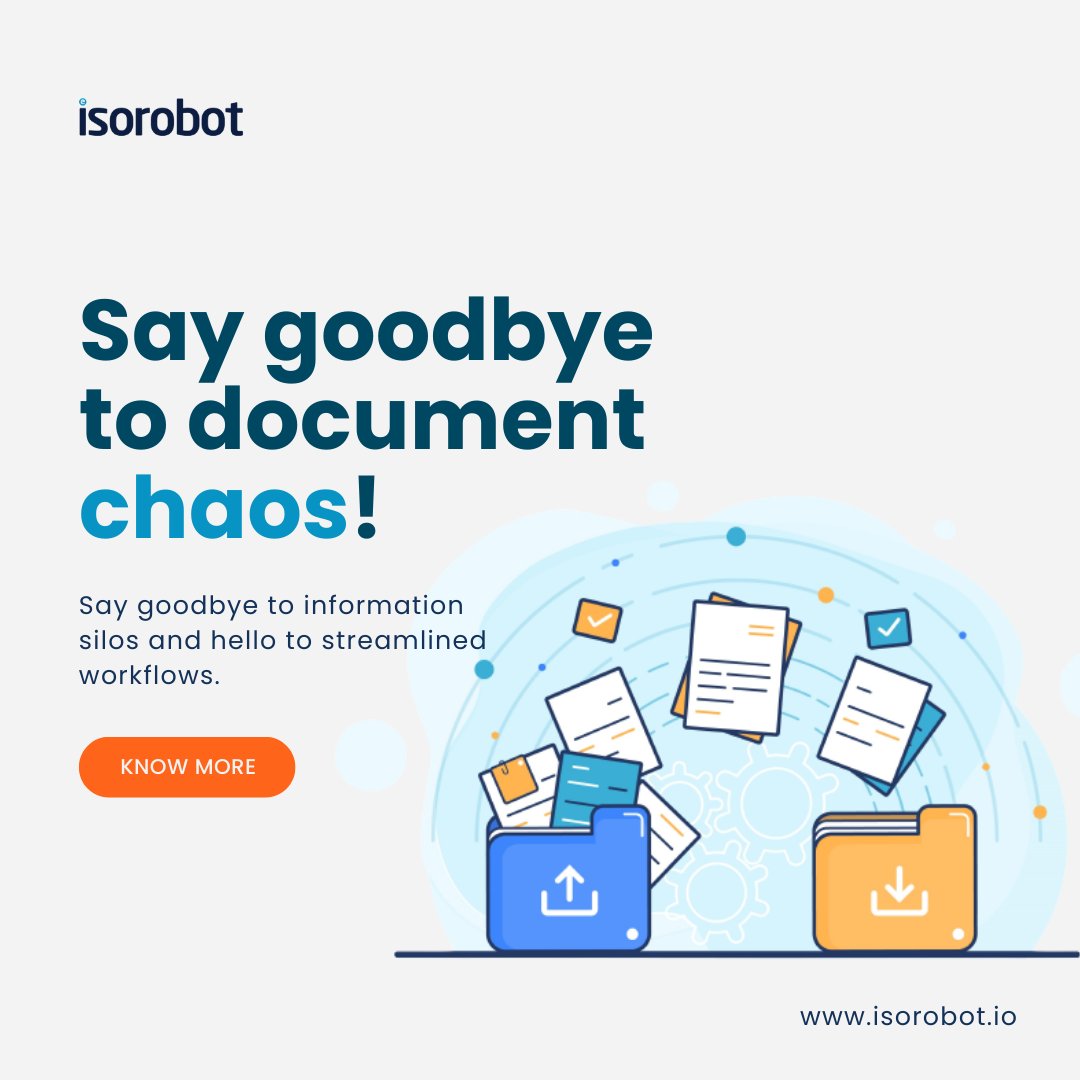 Say goodbye to scattered files and hello to streamlined collaboration.

✅Level up your productivity
✅Foster collaboration
✅Ensure compliance
✅Experience seamless access
✅Effortless version control
✅Secure sharing.

Visit isorobot.io today!
#ProductivityBoost