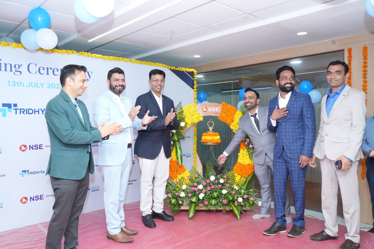 NSEIndia's tweet photo. Congratulations Tridhya Tech Limited on getting listed on NSE Emerge today! The Company is engaged in turnkey consultancy services for all IT services. The public Issue was of 2640.96 Lakhs at an issue price of Rs.42 per share.
#NSE #NSEIndia #listing #IPO #StockMarket #ShareMarket #TridhyaTech @ashishchauhan