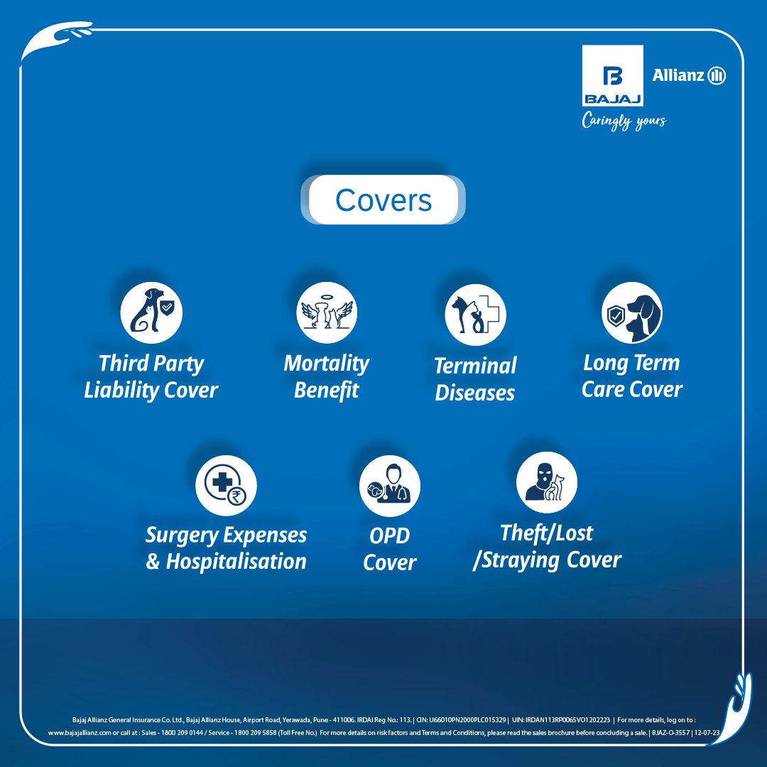 bajajgeneral's tweet photo. Exciting news for pet parents! Now you can insure your pet cats and dogs with our Pet Insurance policy. 

Know More: https://t.co/qK5M2itLJY

Share this post with fellow pet lovers!💙

#CaringlyYours #YouAreSpecial #PetInsurance #PetInsurancePolicy #CaringlyPaws https://t.co/1QgJAV3RXq