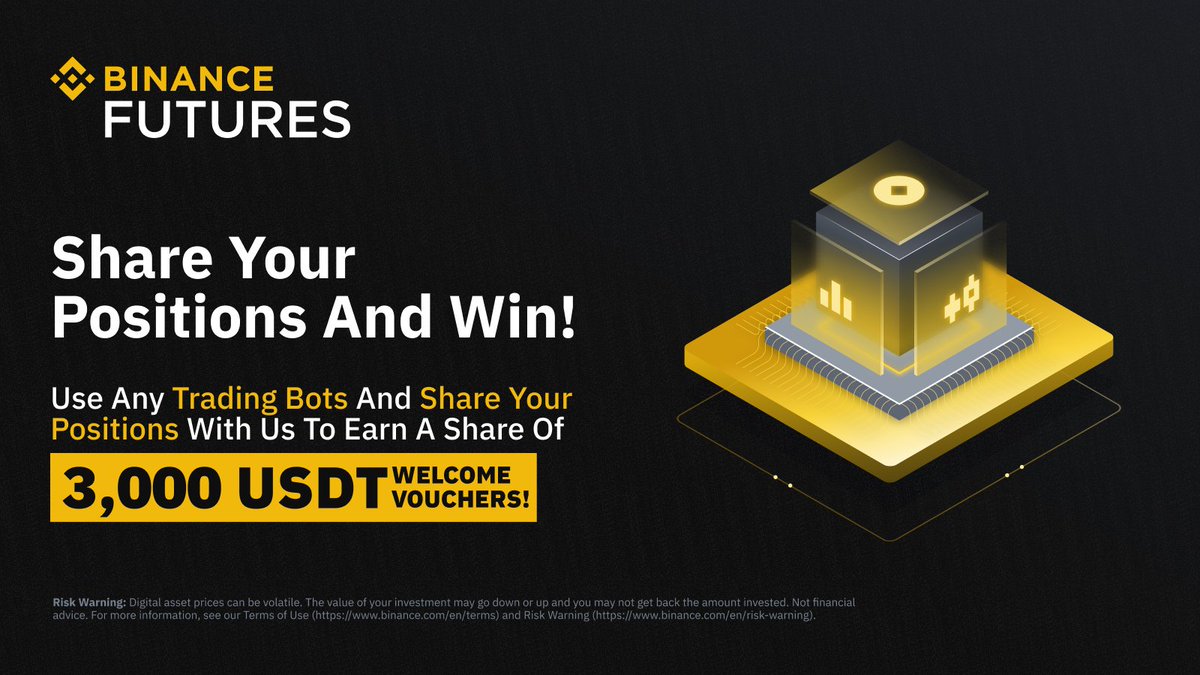 🎉Share your Futures/Spot grid positions and win! 

🗓 Until Jul 20 2023, 23:59

To enter:
🔸Follow <a href="/BinanceFutures/">Binance Futures</a> 
🔸Join Telegram Group ➡️t.me/BinanceFutures…
🔸Reply with #BinanceTradingBot &amp; positions screenshot
🔸RT this tweet
🔸Fill this form ⤵️
binance.com/en/survey/9b9c…