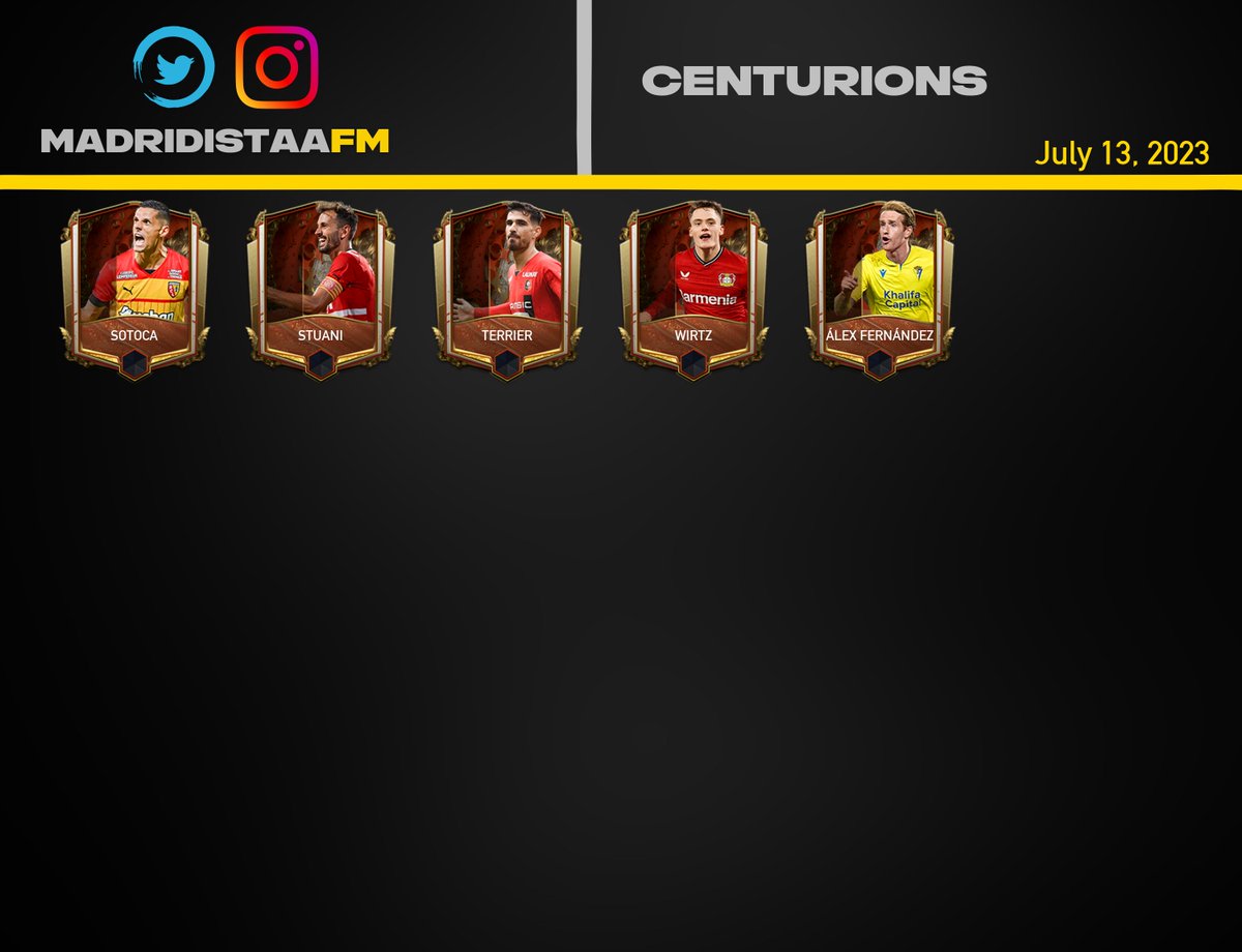 MadridistaaFC's tweet image. FIFA Mobile #Centurions Event Leaks 

Coming this Friday...

#FIFAMobile #FM22 #FM23 #EASportsFC #EAFC24