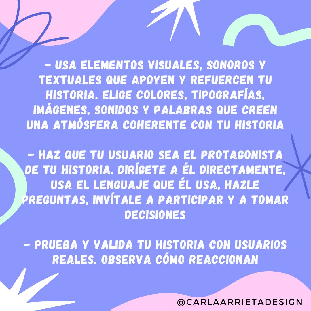 carlaadesign's tweet photo. carlaarrietadesign ¿Quieres saber cómo aplicar el 
Storytelling a tus diseños UX? 📖

Desliza 👉

#diseñoux #storytelling https://t.co/jBI3tn1LJt