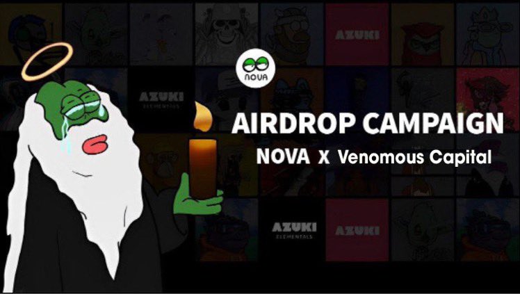 TCFTsupport's tweet photo. 🥳 GIVEAWAY @novaUBI

🏆 10 Wallets Airdrop $NOVA ~ 10$/wallet

✅ Follow: @novaUBI @TCFTsupport

✅ Join: https://t.co/hzLX7OedZL

✅ Like &amp; RT &amp; Tag 3 Friend &amp; Comment Wallet

✅ End in 48 hours

✅ Nova’s CA: 0xd0b3a986fff305854a7238a8e099cce1ced01a3d

#Nova #UBI #ETH https://t.co/ACPvUYMh63
