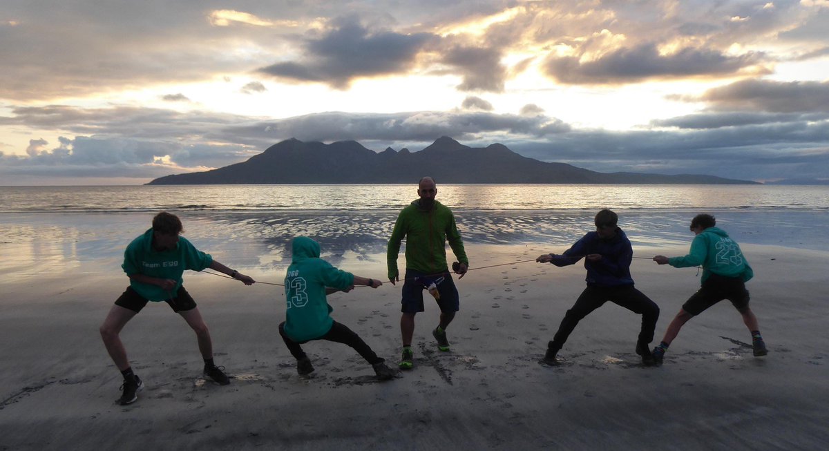 Sadly rain stopped play back at Team Nidderdale HQ for Sports Day. No such misfortune for Team Eigg who held the Eigg Island Games 2023 on the beach! All after conquering An Sgurr! They're unstoppable!