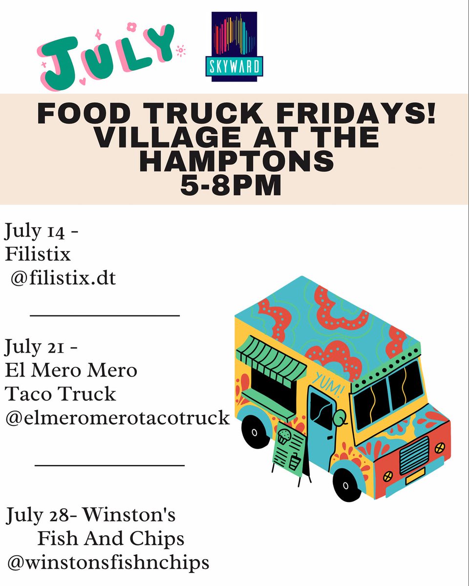 Filistix's tweet image. WEST END!

The #FilistixFoodTruck will be serving dinner at Village at the Hamptons this Friday from 5:00PM 🥳

📍4615 199 St NW

Grab some food with your family and friends!

See you 😍