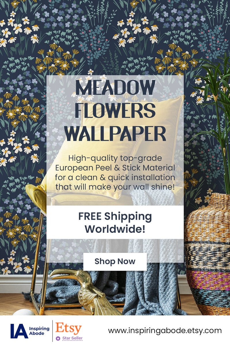 InspiringAbode's tweet photo. Check out the stunning Night Meadow Flowers Removable Wallpaper available at Inspiring Abode! 🌼🏡✨
Order now and get 40% OFF!
https://t.co/VKpZGnsdO1

#NightMeadow #FloralWallpaper #HomeDecor #InspiringAbode #WallpaperLove #NatureInspired #SereneOasis #WallDecor #HomeMakeover https://t.co/nLjqOGBH6H