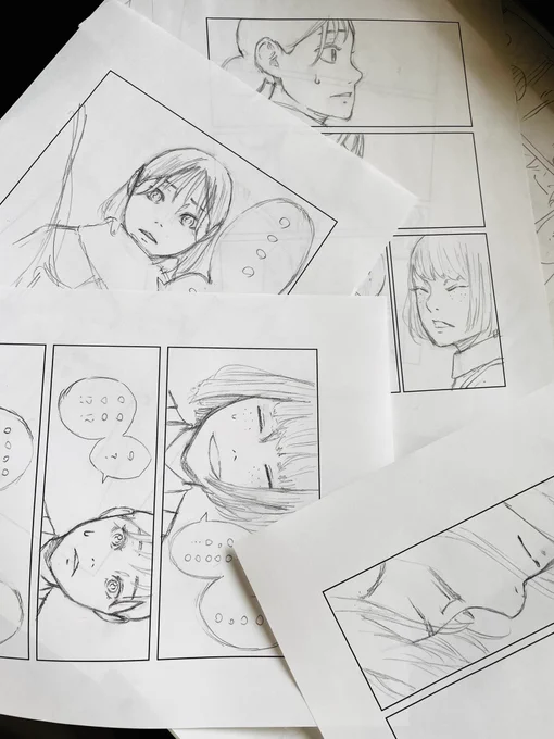 コピー用紙に下描きしてみた 