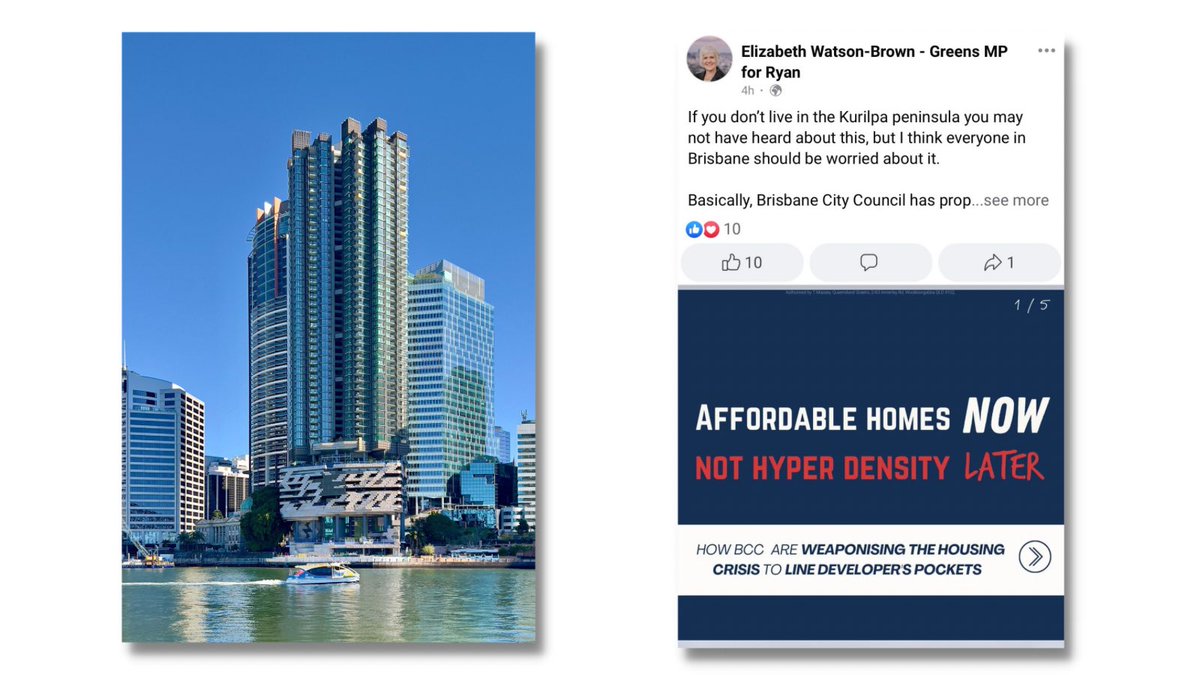 The Greens MP and former architect who boasts about designing this inner-city high-rise building for property developers, is now shamelessly scaring people about high-rise buildings in the inner-city. Unbelievable hypocrisy! therealestateconversation.com.au/profiles/2017/…