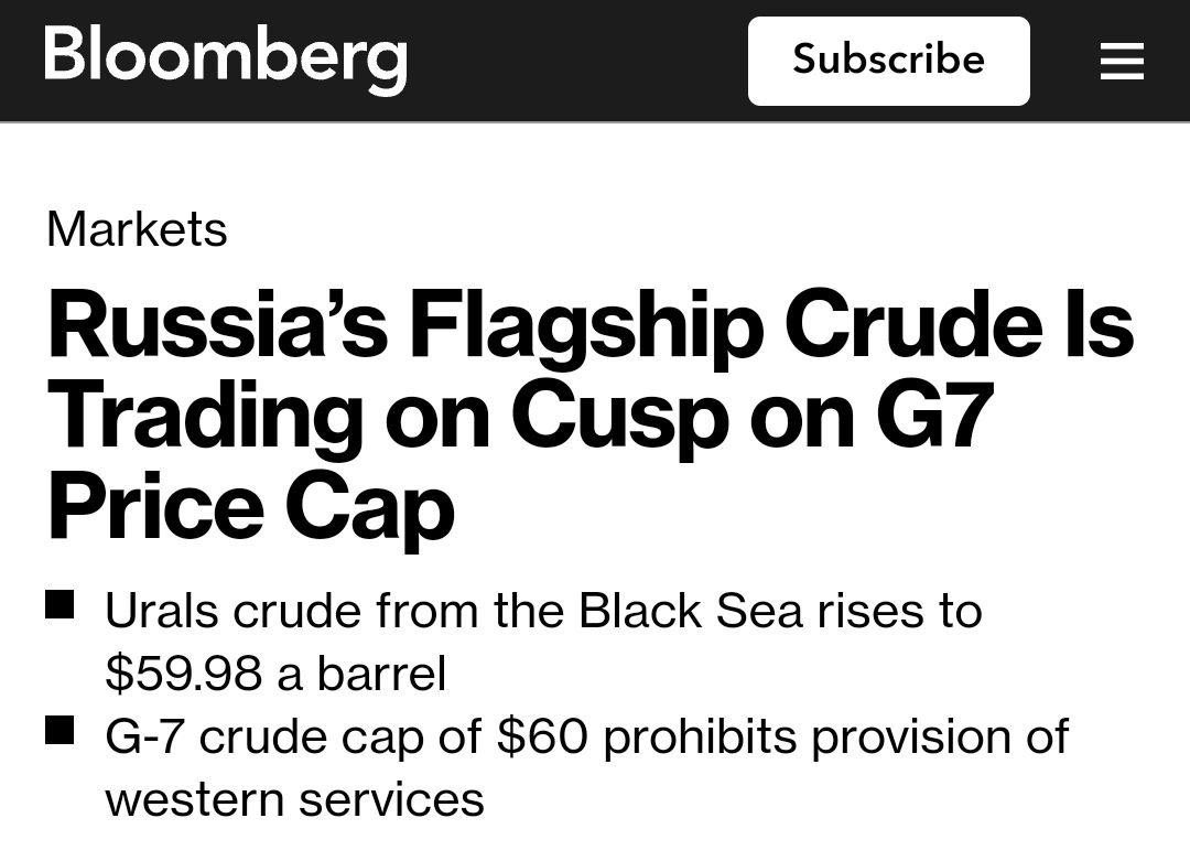 Zlatti71 on Twitter: "The cost of Russian Urals oil has approached the ...