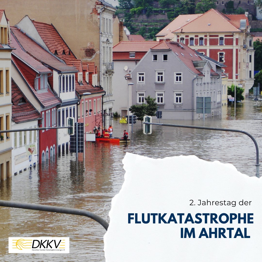 In der Nacht vom 14. auf den 15. Juli 2021 kam es zu einer #Flutkatastrophe, in dessen Zuge große Teile des #Ahrtals zerstört wurden. Das #DKKV trägt mit verschiedenen Aktivitäten dazu bei, die Ereignisse aufzuarbeiten. Hier geht es zur Flutplattform: 🔗dkkv.org/flutplattform/