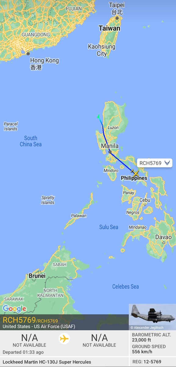 Oceanworldfree's tweet image. 🇺🇲USAF RCH5769 12-5769 #AE54D2

#SanBernardinoStrait, #ChokePoints

Lockheed HC-130J Hercules