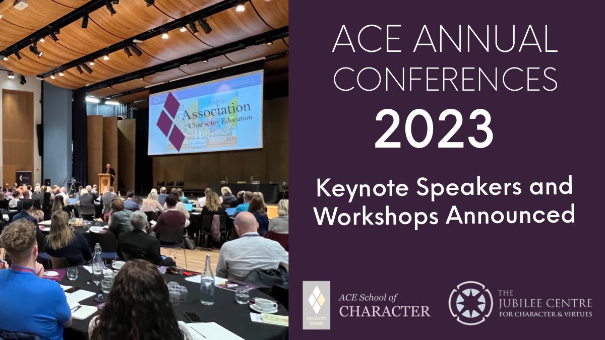 Great news! 🎉 The first wave of workshops for #ACEConference2023 have been announced! Click tinyurl.com/2h288d3a to find out more and book your place! #CPD #edutwitter #CharacterMatters #flourishingschools