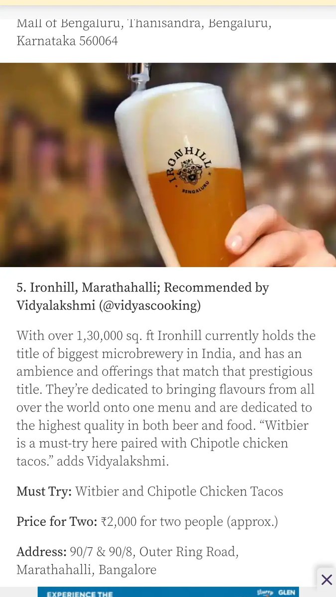 vidyascooking's tweet photo. Got featured on @Slurrpapp for best craft beers in town. Thank you so much for the feature🙏 #vidyascooking #slurrpapp #slurrp #craftbeers #nammabengaluru #Bengaluru https://t.co/eTSFO4Dgym
