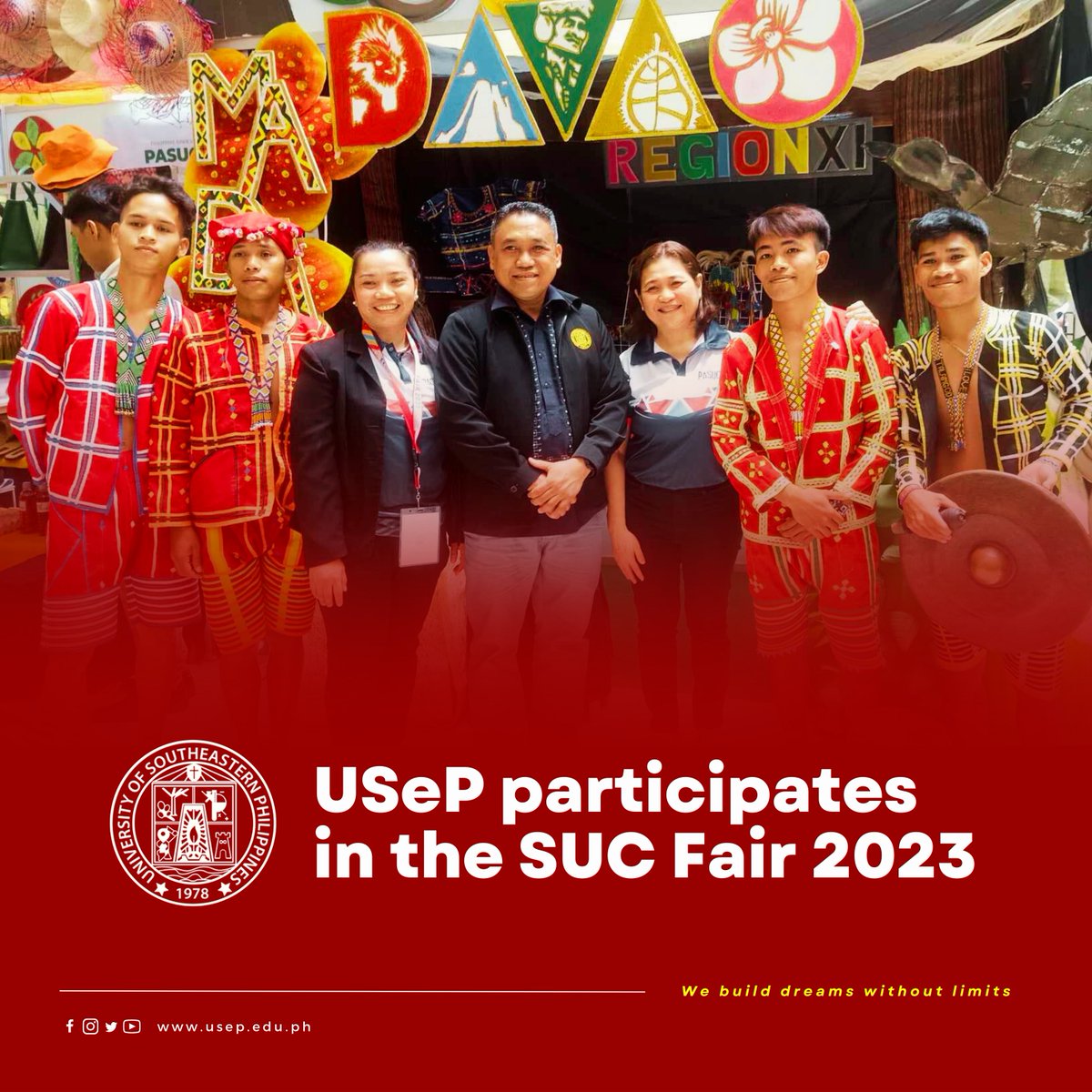 USeP0fficial's tweet photo. READ: USeP participates in the SUC Fair 2023

Full Story here: https://t.co/yrW6Tt33xG

#WeBuildDreamsWithoutLimits
#USePCARES https://t.co/Fm3LDBfZ1h