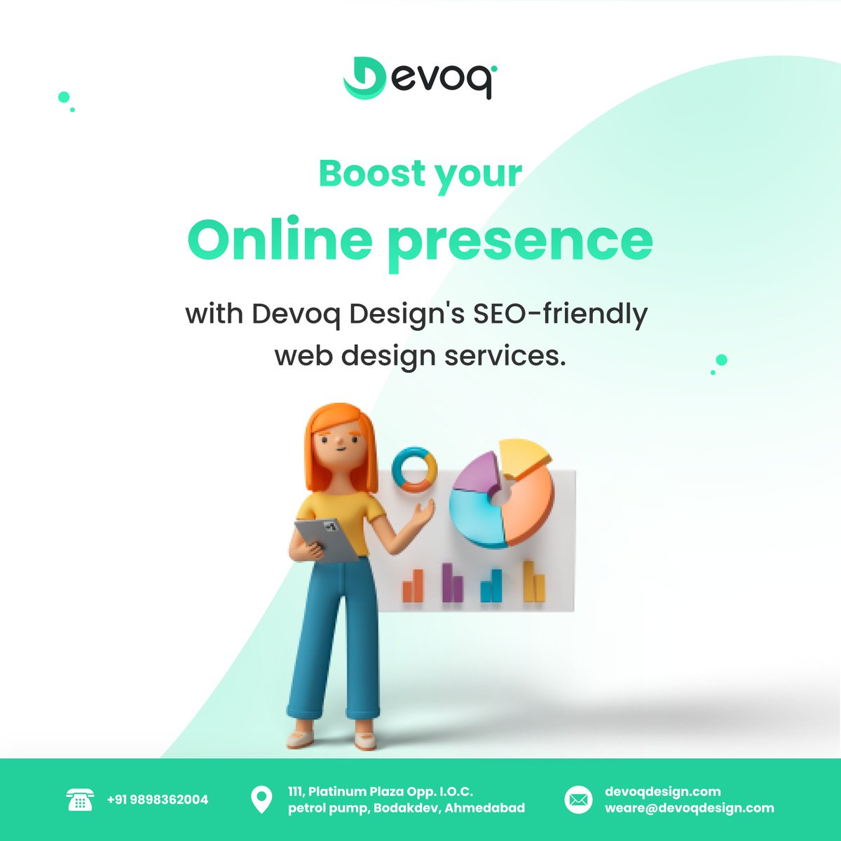 Devoq_Design's tweet image. We optimize your website structure, content, and visuals to improve search engine rankings and drive organic traffic. Experience the power of a well-designed and discoverable website today!
#SEOWebDesign #OrganicTraffic #SearchEngineRankings #WebOptimization #DigitalPresence