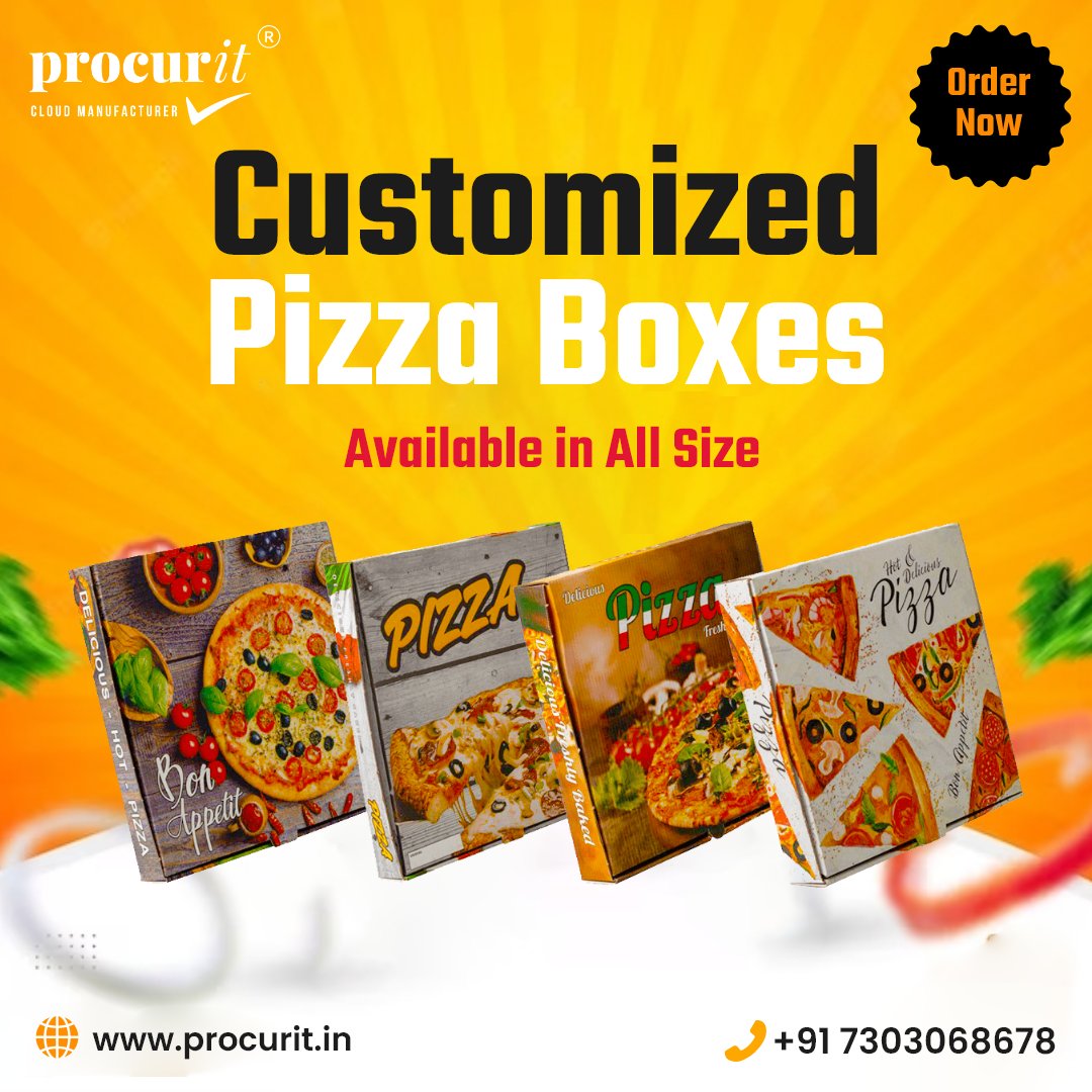 procurit21's tweet photo. Looking for the perfect pizza box?

We are your go-to pizza box manufacturer, offering high-quality and customizable options. 

Place your order today and elevate your pizza game to the next level! 🍕📦

order now: +91 7303068678
Website: https://t.co/ExExjfb7SX

#pizzabox https://t.co/RE12JirALa
