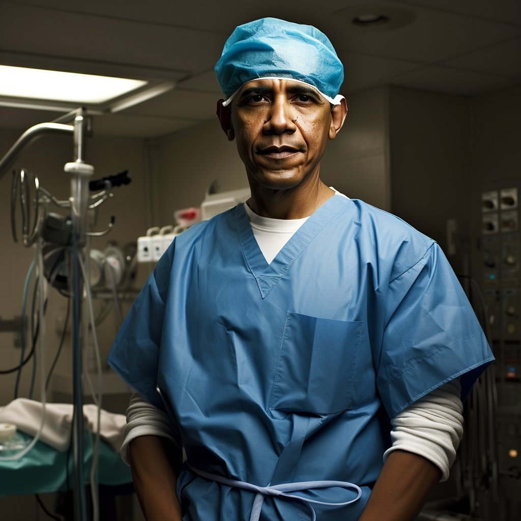 ArturOlesch's tweet photo. Politicians as healthcare professionals - AI-generated photos. Who are you most likely to trust?
