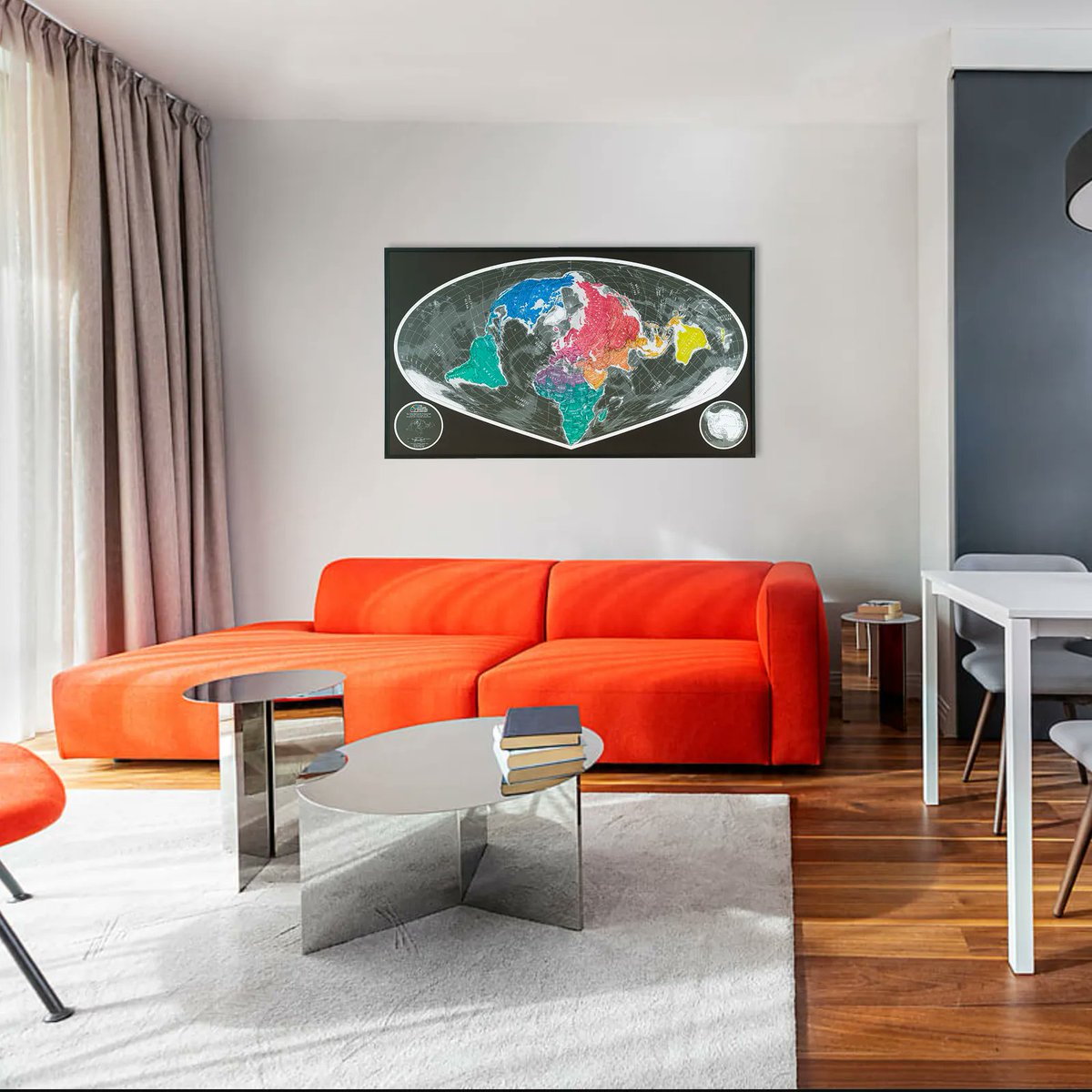 Futuremaps's tweet image. Rarely seen in print. 

We introduce to you the Sinu-Mollweide projection. 

A striking alternative projection, showing countries in their correct proportional size.

Currently at 20% off in our Summer Sale. 

👉 buff.ly/30ZnL0p 

#modernmap #petersprojection #mapart