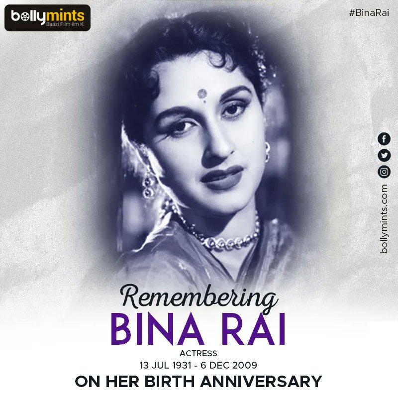 BollyMints's tweet image. Remembering Actress #BinaRai Ji On Her #BirthAnniversary !
#PremNath #PremKrishen #MontyNath