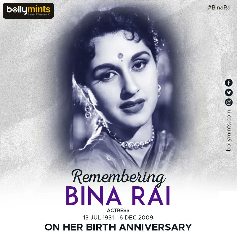 Remembering Actress #BinaRai Ji On Her #BirthAnniversary !
#PremNath #PremKrishen #MontyNath